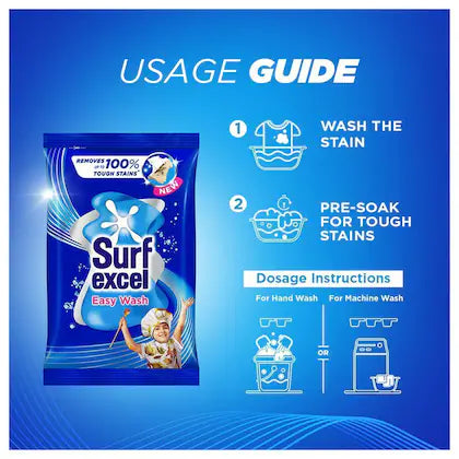 Surf Excel Easy Wash Detergent Powder 500 g