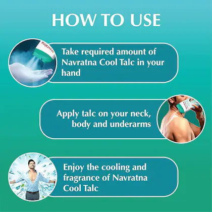Navratna Cool Talc Active Deo | Long Lasting Freshness & Fragrance, 400gm