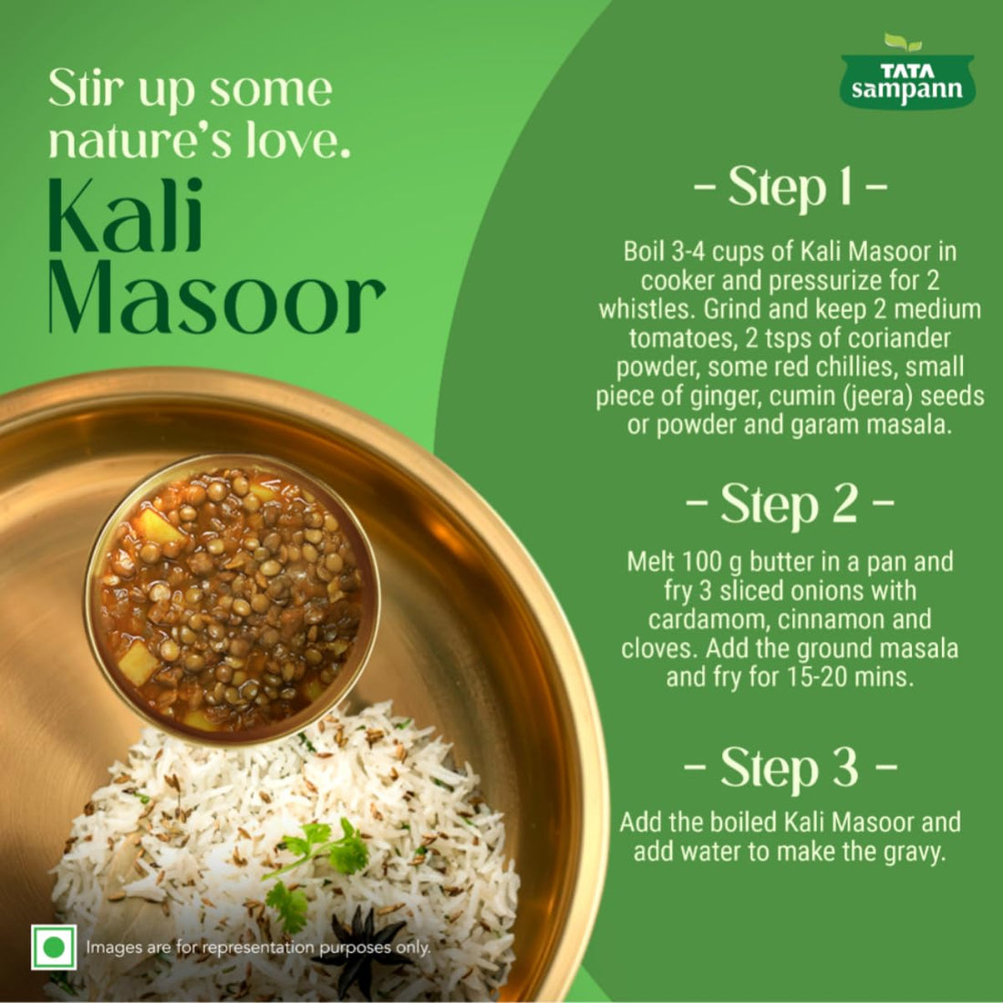 Tata Sampann
Kali Masoor 500g