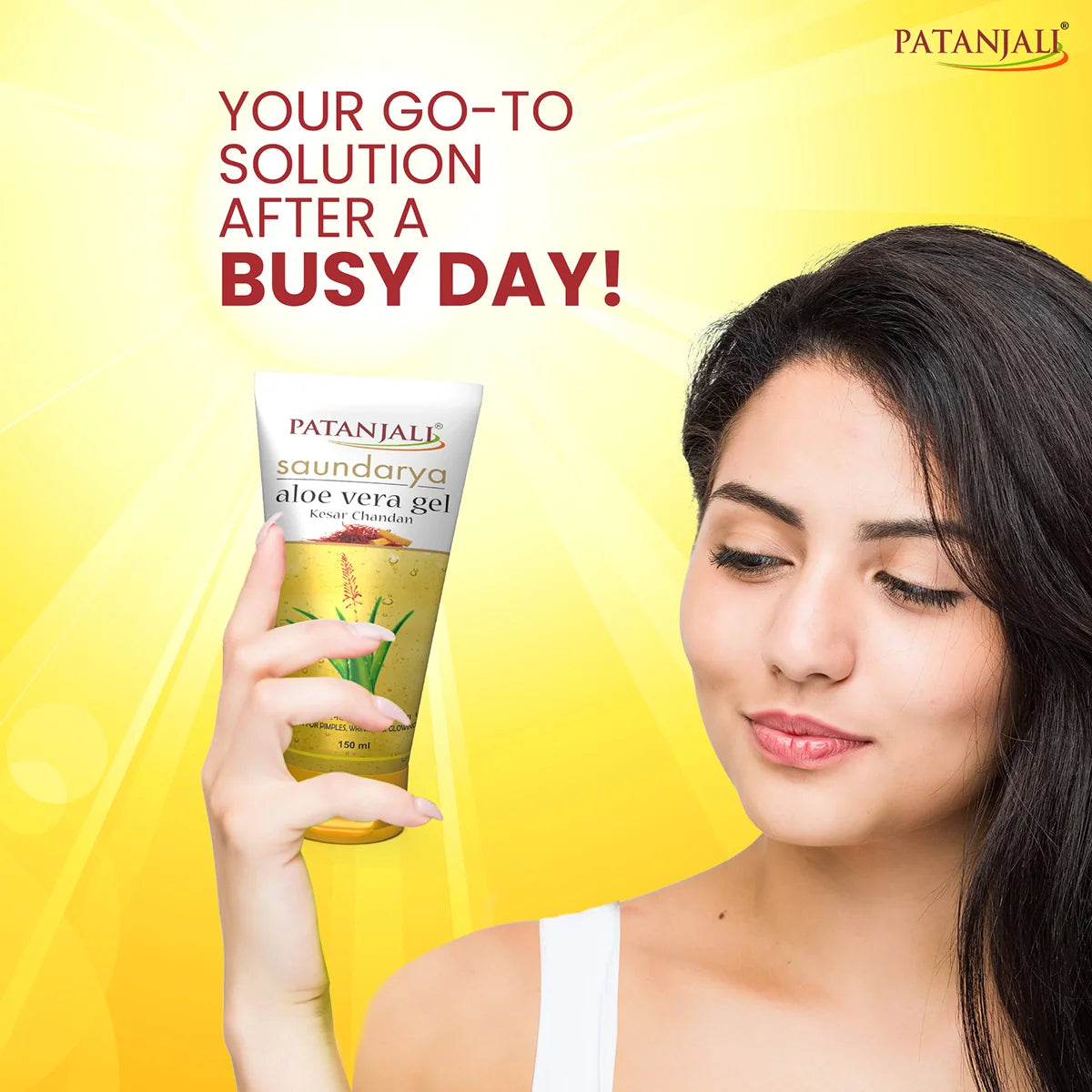 Patanjali Saundarya Aloe vera gel Haldi chandan 150ml