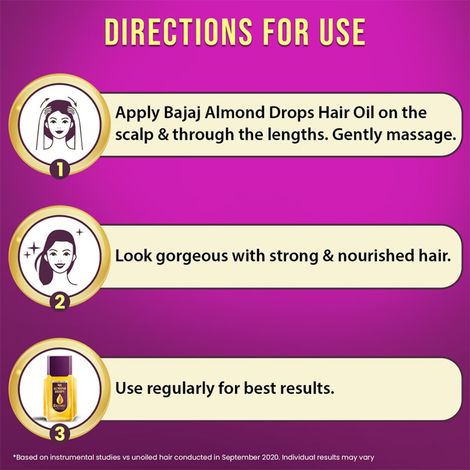 Bajaj Almond Drop Hair Oil Enrich with 6x Vitamin E, Reduces Hairfall, 300 ml