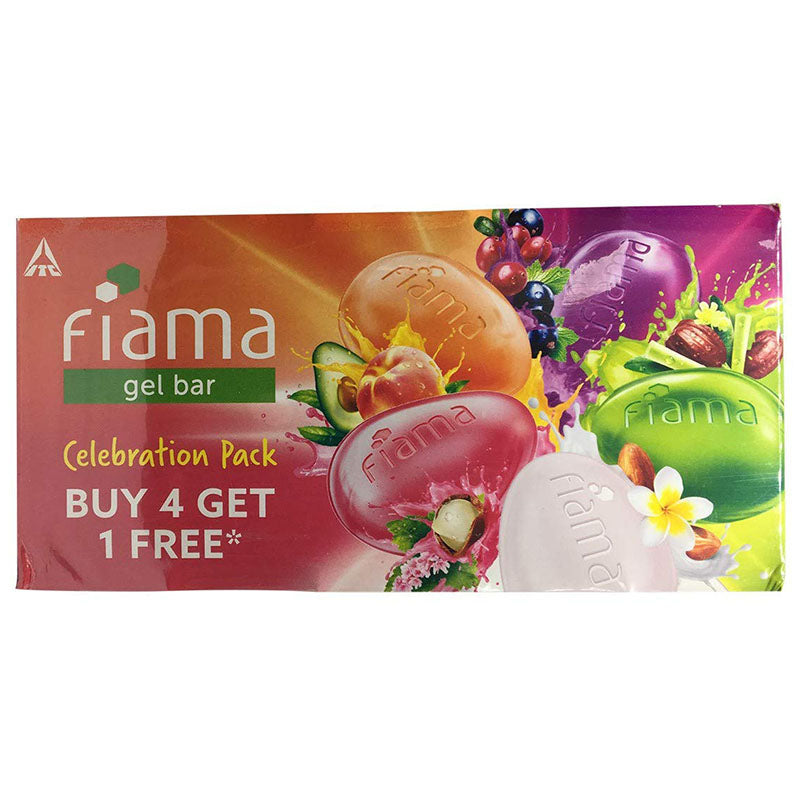 Fiama Gel Bar Celebration Pack - (Buy 4 Get 1 Free) - 125gm Each