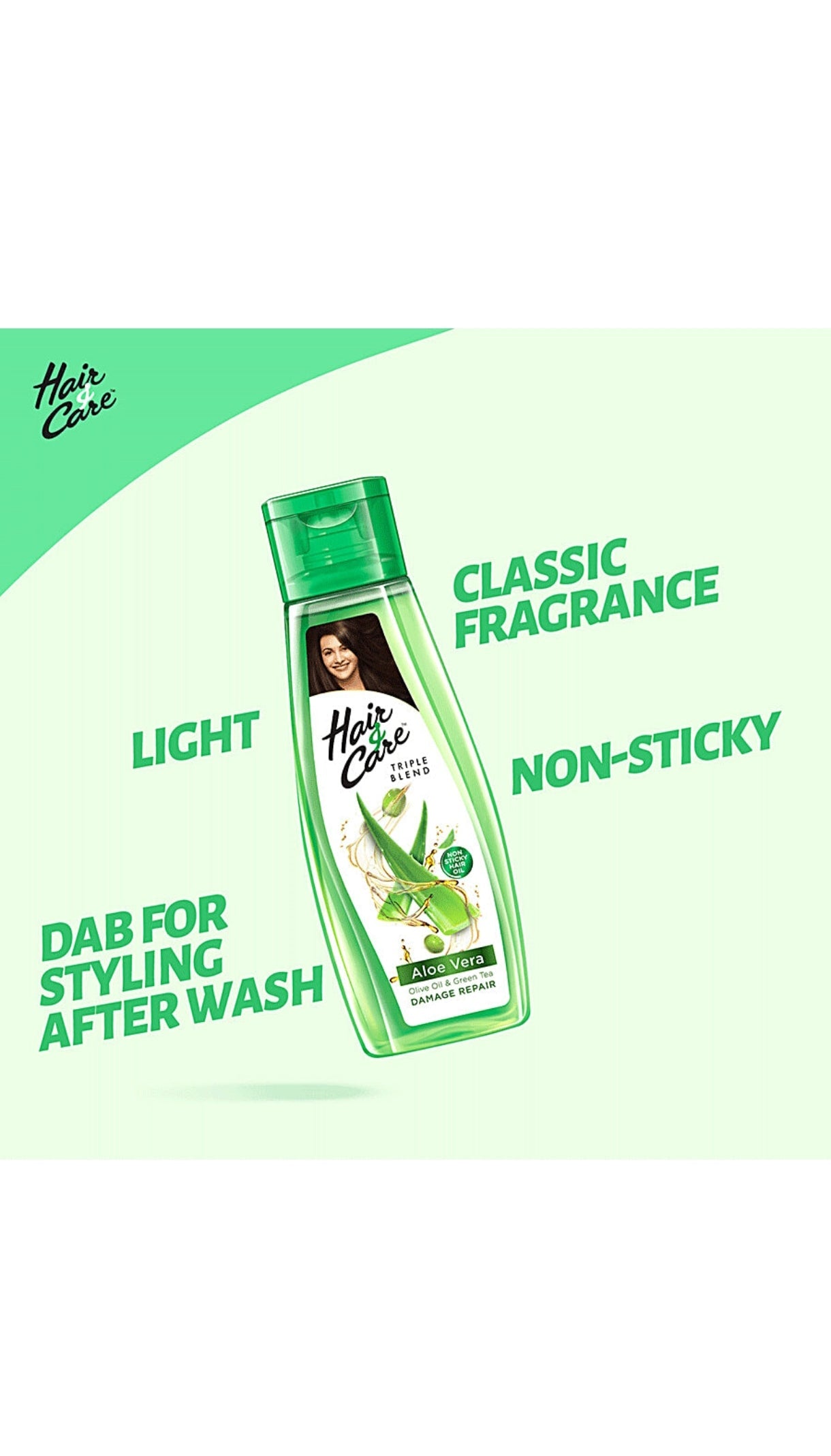 Hair & Care Triple Blended Damage Repair Non sticky Hair Oil With Aloe Vera 500ml