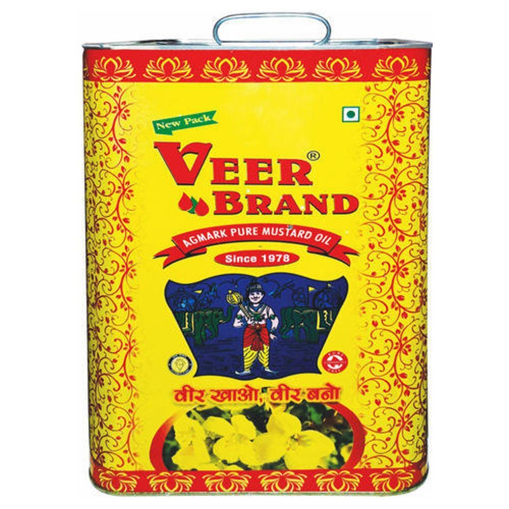 Veer Brand Mustard Oil 15 Kg Tin