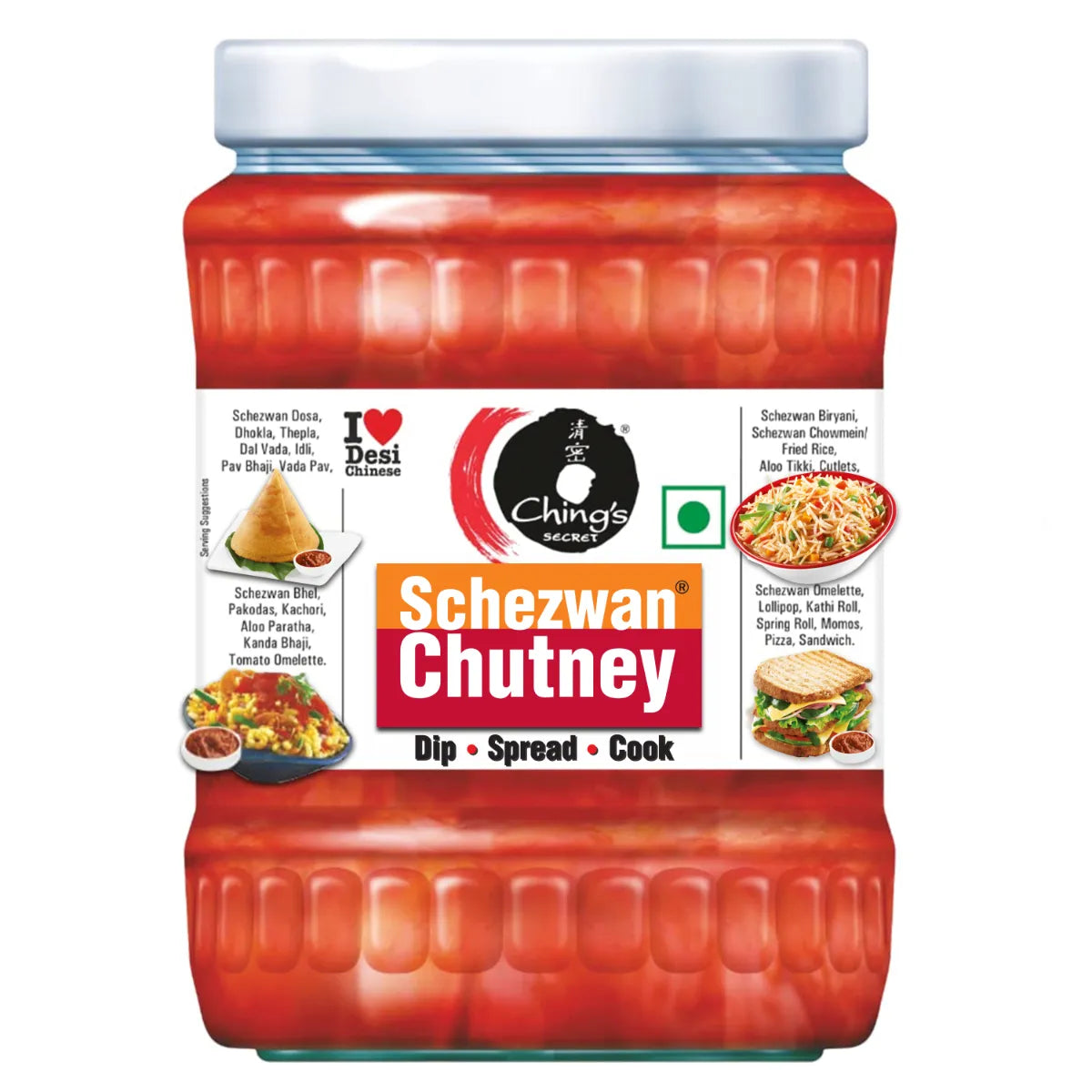 Ching’s Secret Schezwan Chutney, Spicy & Tangy, Dip, Spread, Cook 590gm