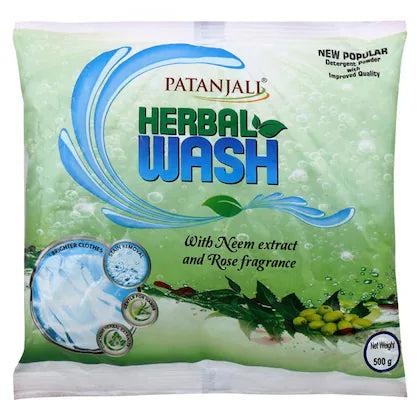 Patanjali Herbal Wash Neem & Rose Detergent Powder 500 g