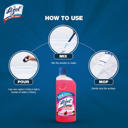 Lizol Floral Disinfectant Surface Cleaner 975 ml
