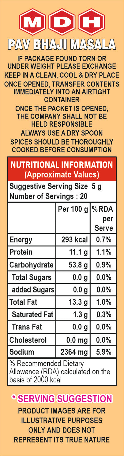 MDH Pavbhaji Masala 100gm