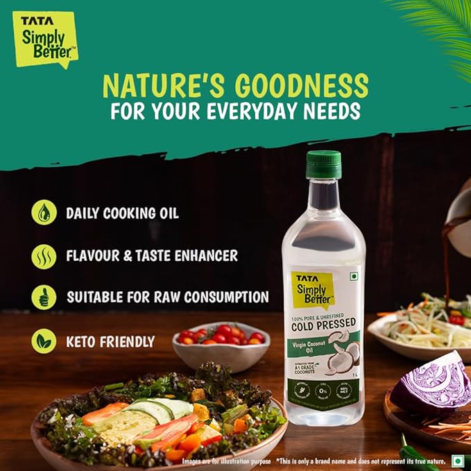 Tata Simply Better
Virgin Cold Pressed Coconut Oil 1L