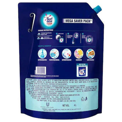 Surf Excel Matic Top Load Liquid Detergent 4L