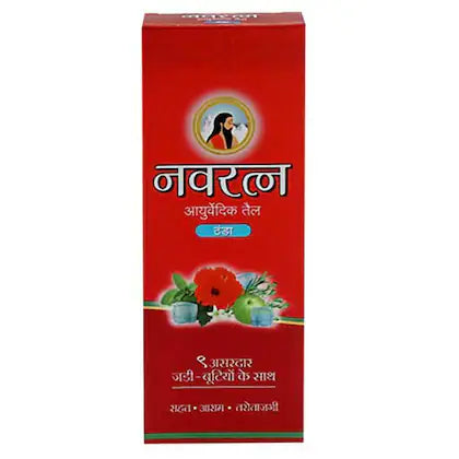 Navratna Ayurvedic Cool Hair Oil with 9 Active Herbal Ingredients 180 ml