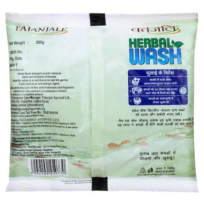 Patanjali Herbal Wash Neem & Rose Detergent Powder 500 g