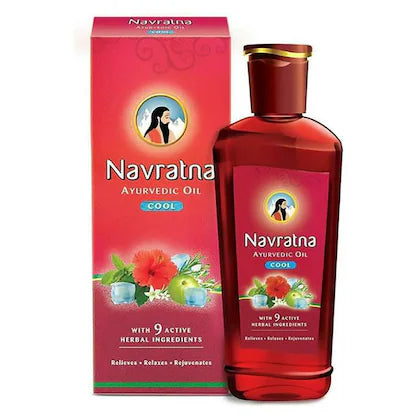 Navratna Ayurvedic Cool Hair Oil with 9 Active Herbal Ingredients 90 ml