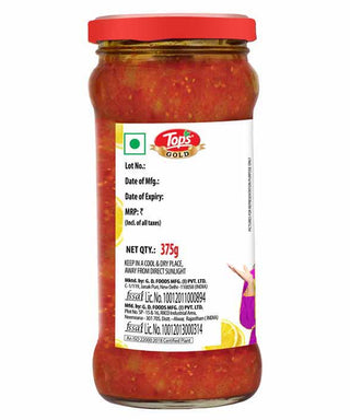 TOPS Gold Lime Pickle - 375g. Glass Bottle