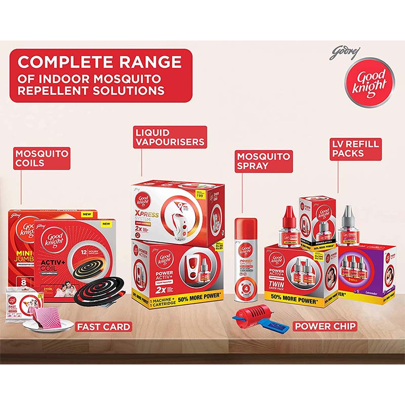 Good Knight Power Active + Twin Reffil Pack (90ml)