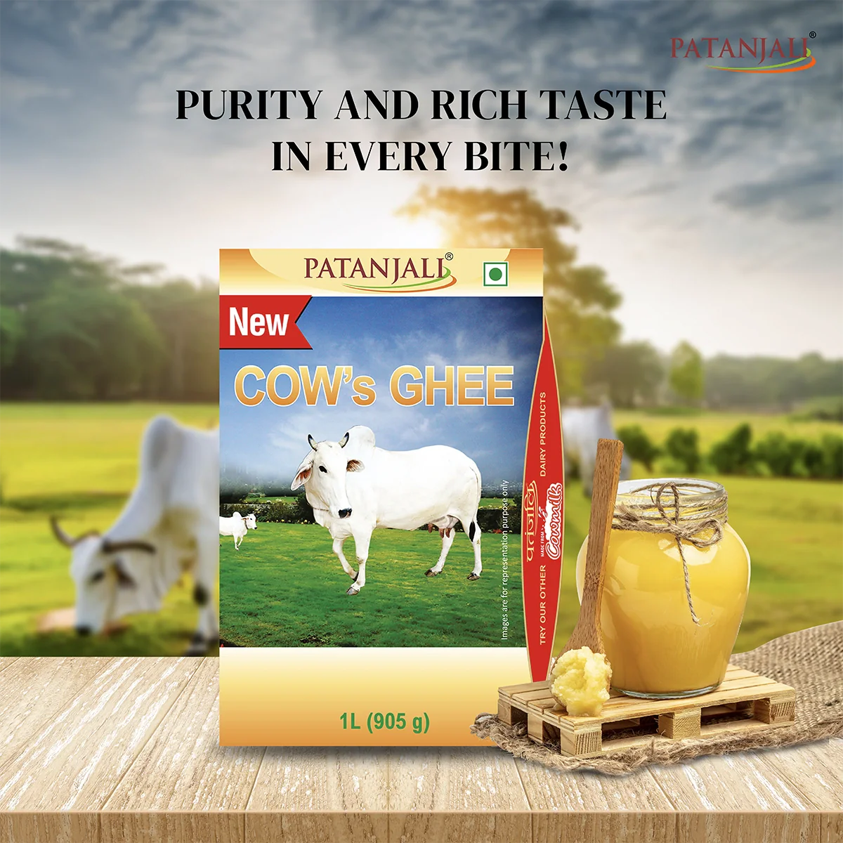 Patanjali Cow's Gee 1 L