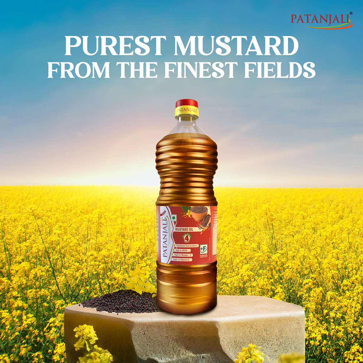 Patanjali Kachi Ghani Mustard Oil 1 ltr