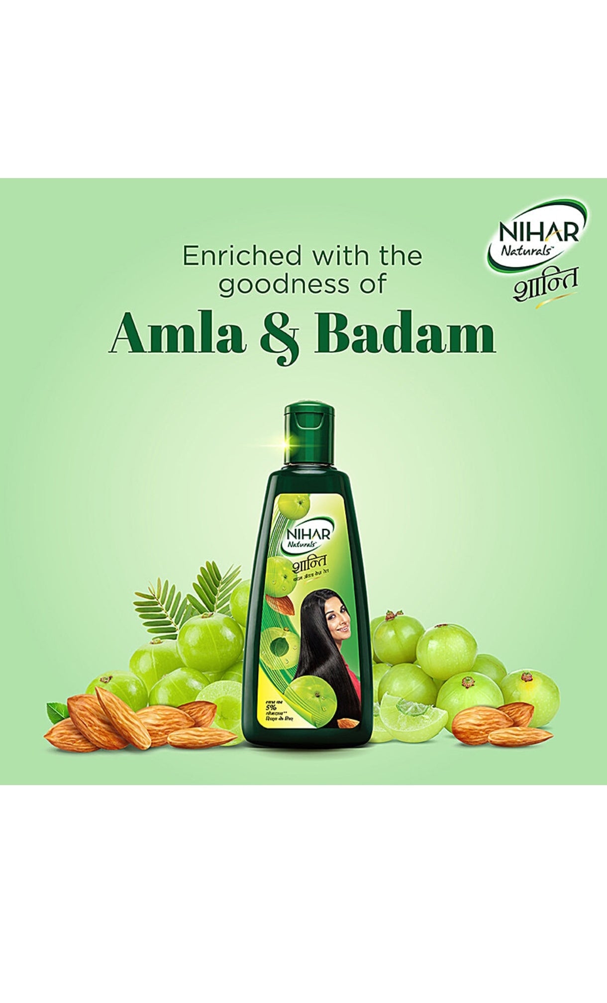 Nihar Shanti Amla, Natural Amla and Badam hair oil 300ml