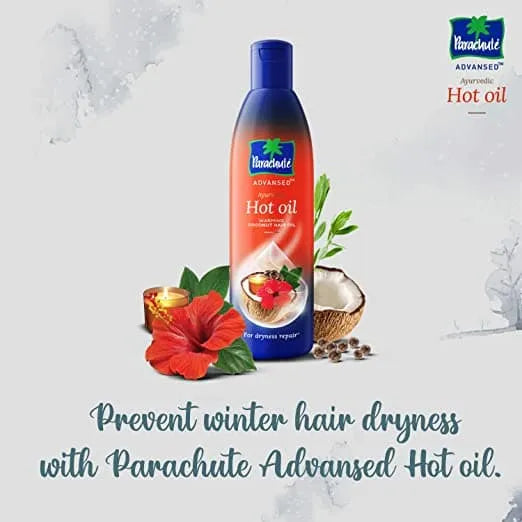 Parachute Advance Ayurvedic Warming Coconut Hair Oil ,Hot Hair oil 300 ml