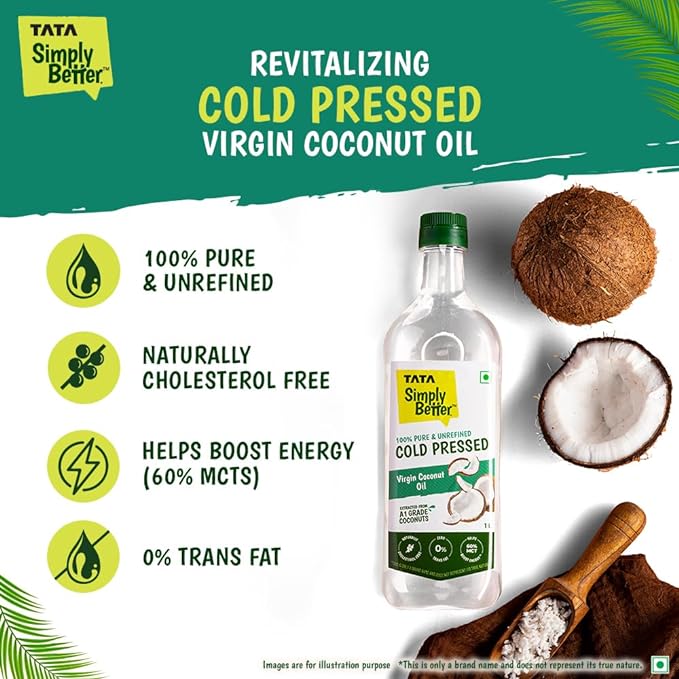 Tata Simply Better
Virgin Cold Pressed Coconut Oil 1L