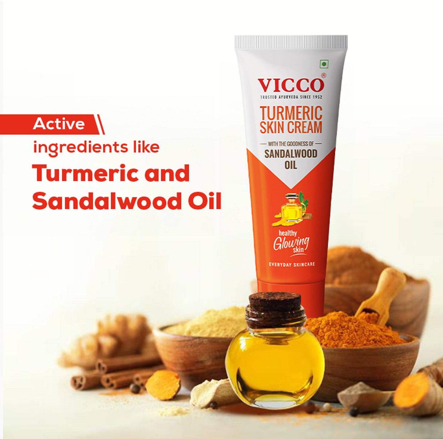 Vicco Turmeric Skin Cream With Sandal Wood Oil 30gm