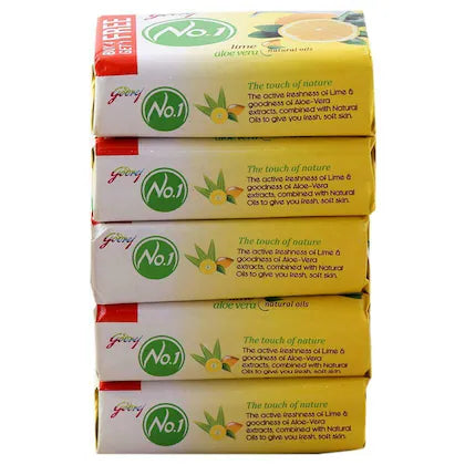 Godrej                                            Godrej No.1 Lime & Aloe Vera Soap 100 g (Buy 4 Get 1 Free)