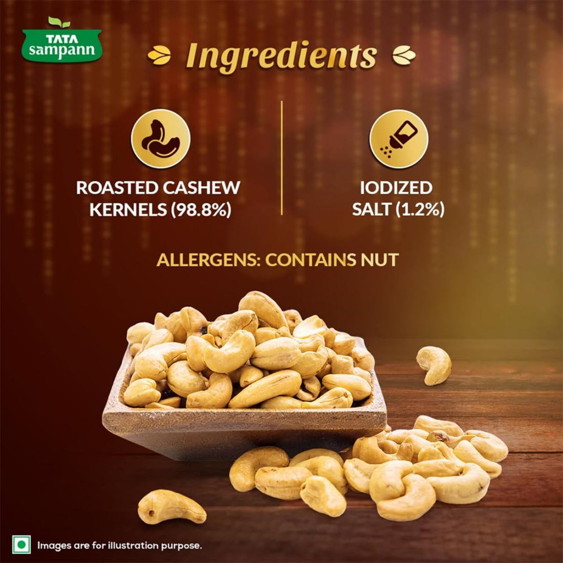 Tata Sampann
Salted & Roasted Cashew