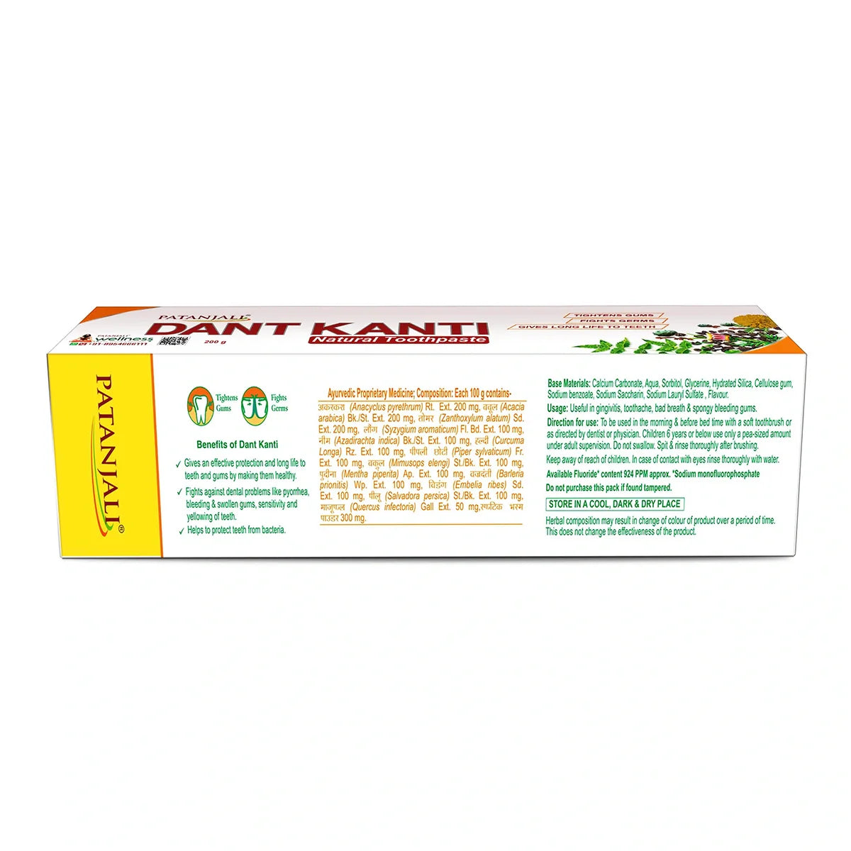 Patanjali Danthkarti Natural Toothpaste 200gm