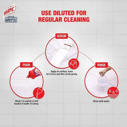 Harpic Floral Disinfectant Bathroom Cleaner 200 ml