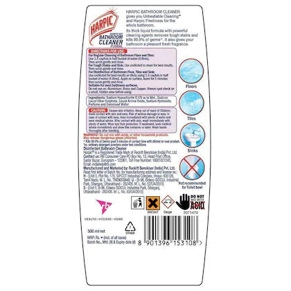 Harpic Floral Disinfectant Bathroom Cleaner 500 ml